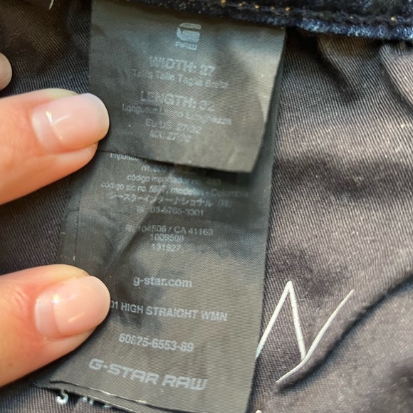 EUC G-Star RAW waist 27 Length 32 High straight leg jeans - Picture 11 of 11